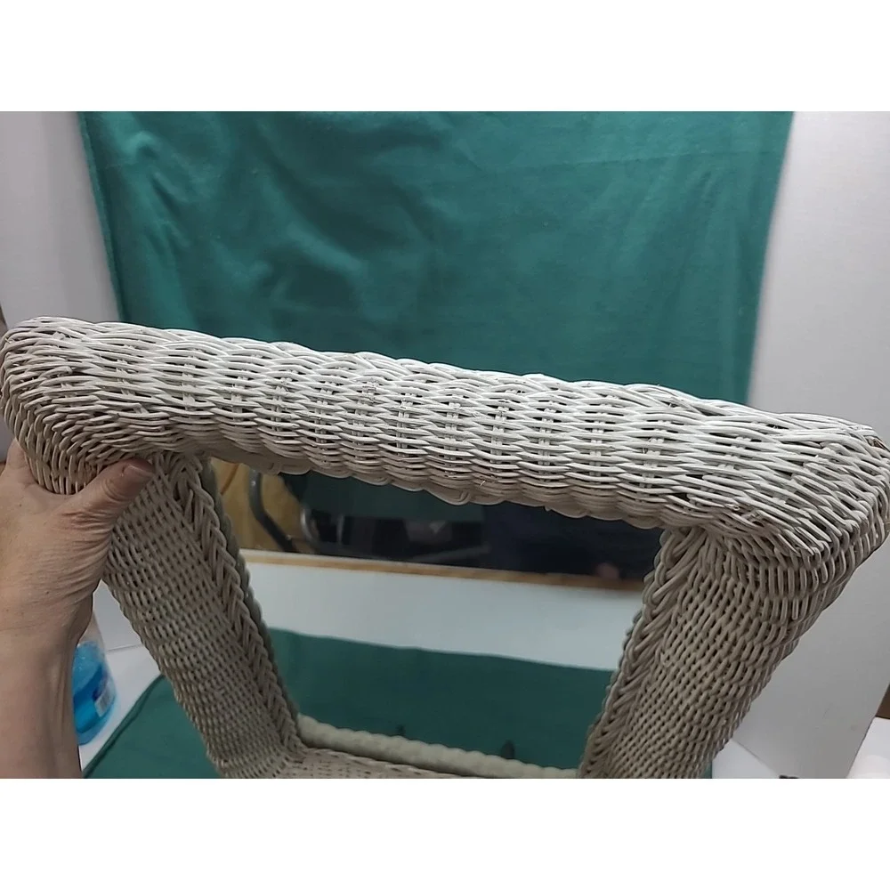 Vintage Wicker Mirror 24